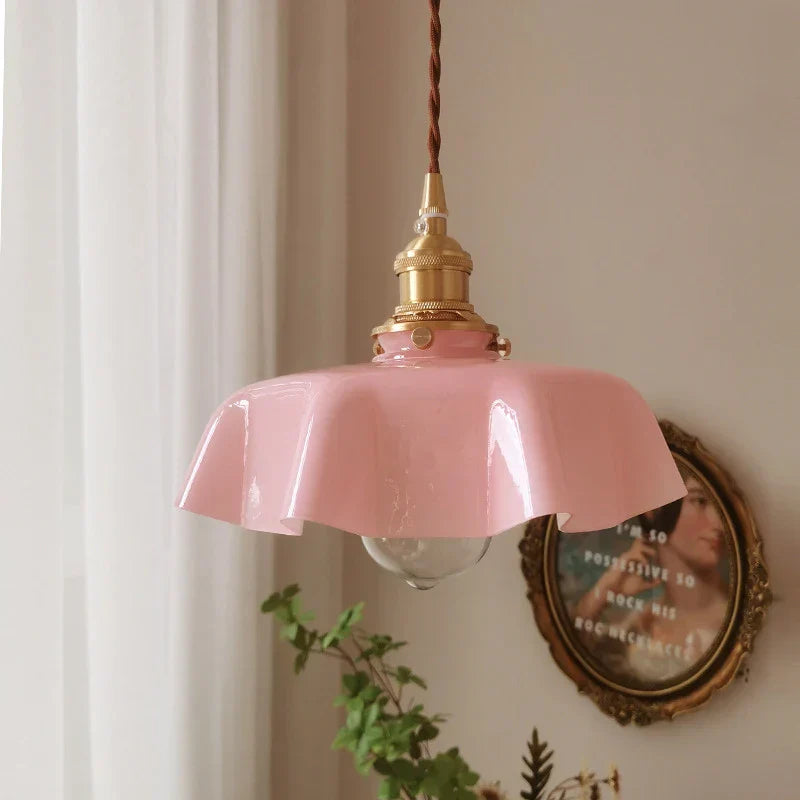 Franse mosiężna lampa wisząca - BrassChic