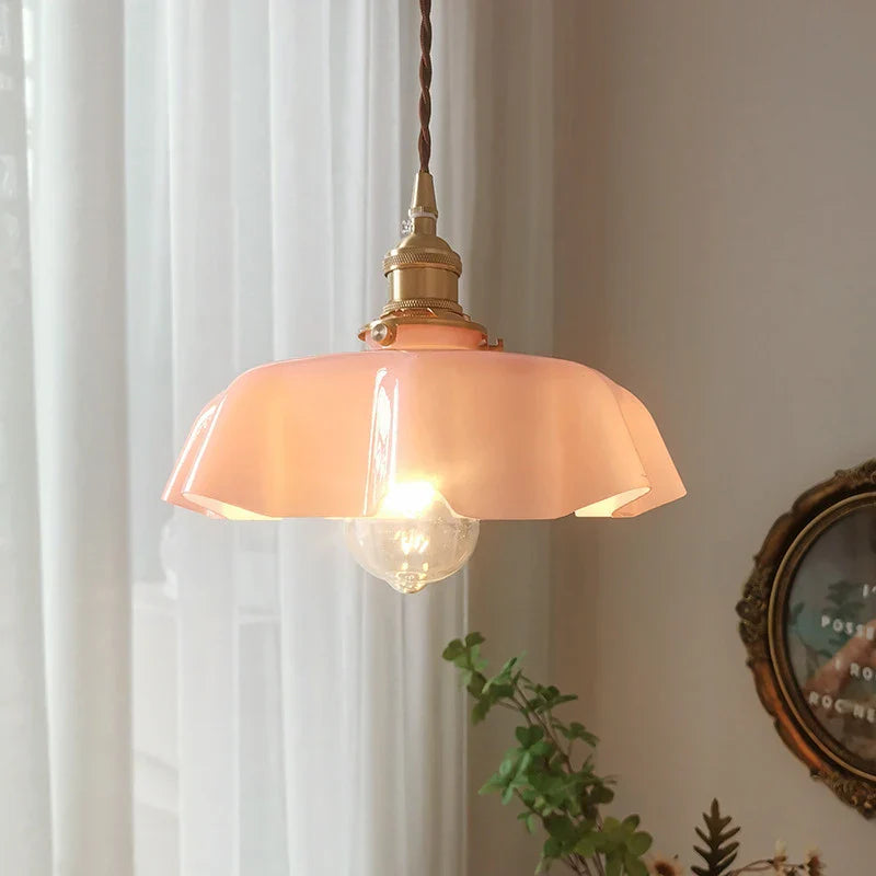 Franse mosiężna lampa wisząca - BrassChic