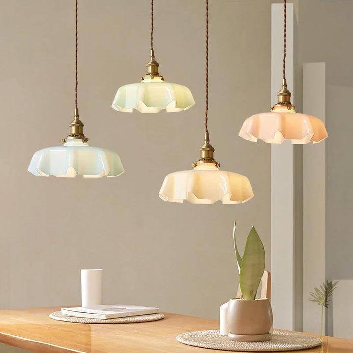 Franse mosiężna lampa wisząca - BrassChic