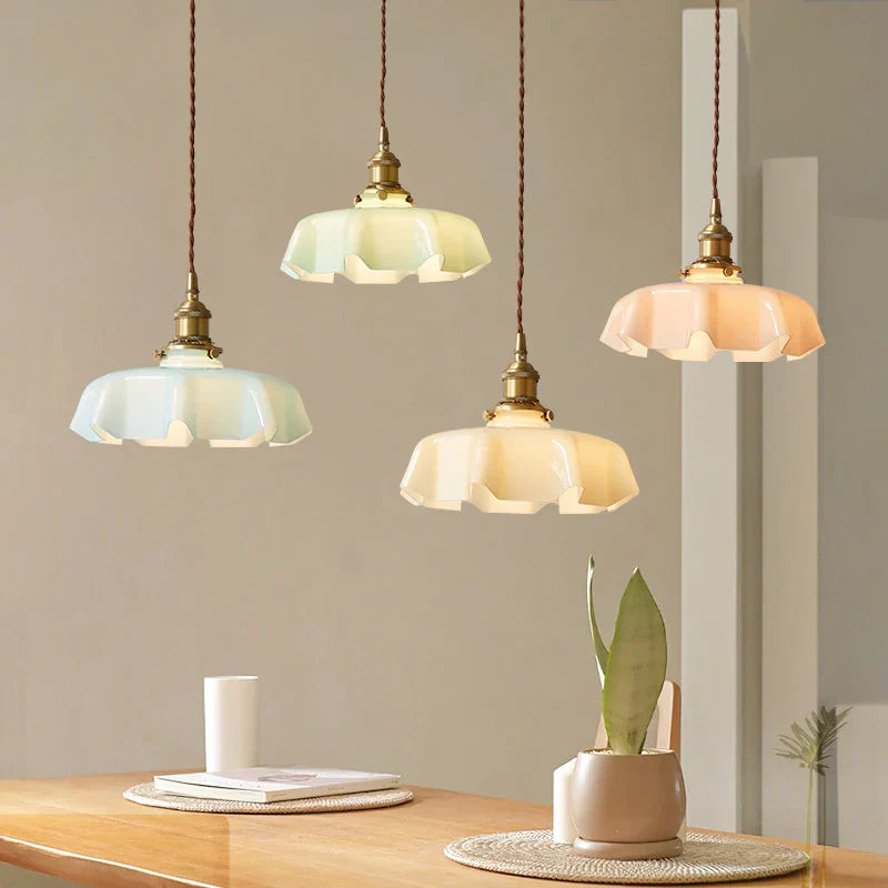 Franse mosiężna lampa wisząca - BrassChic