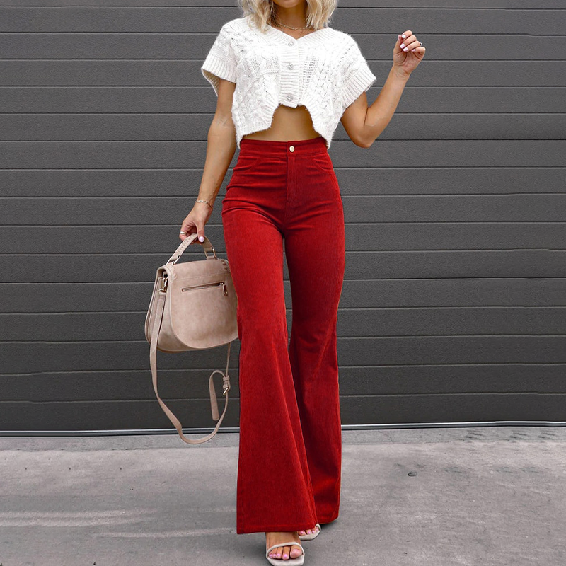 Retro-Inspired Flared Women's Trousers - Kristin