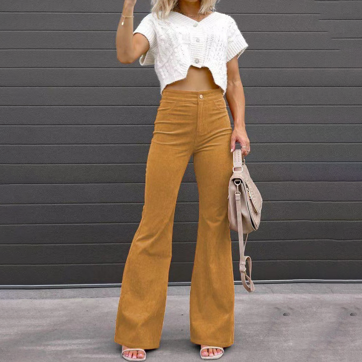 Retro-Inspired Flared Women's Trousers - Kristin