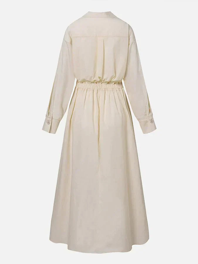 Retro Collar Belted A-Line Dress - Kendra