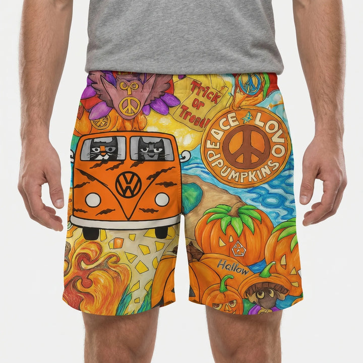 Retro Print Drawstring Swim Shorts - Caleb