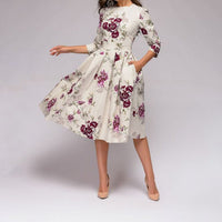 Retro Dress with Floral Print – Florina