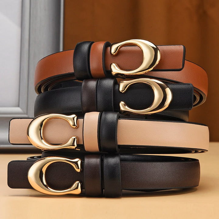 Reversible Slim C-Buckle Belt - Marjorie