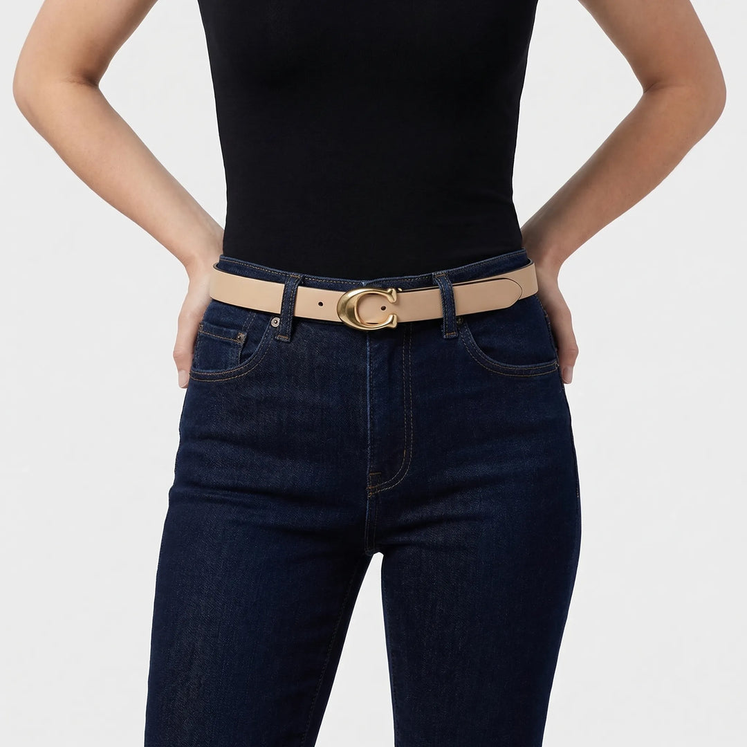 Reversible Slim C-Buckle Belt - Marjorie