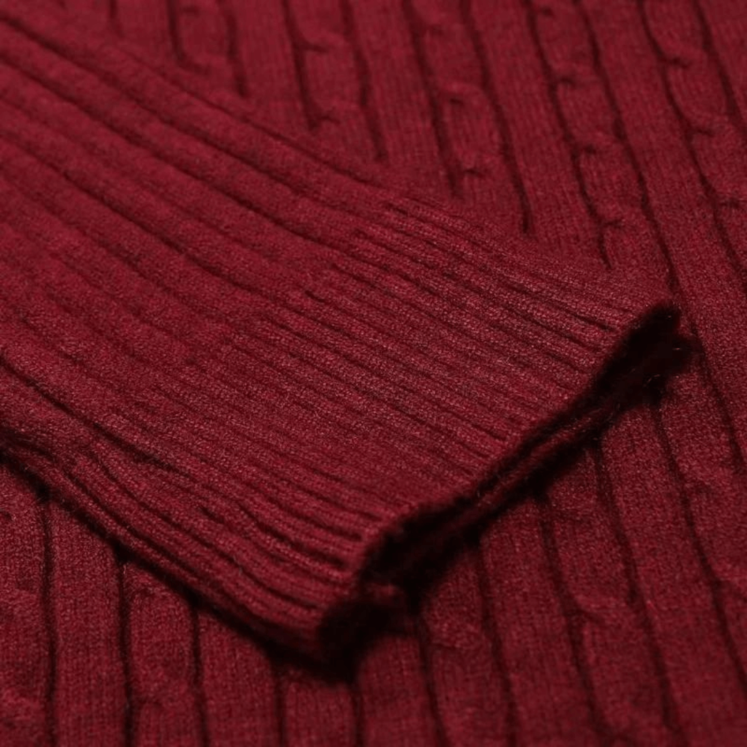 Ribbed Roll-Neck Men's Knitwear - Nicolas
