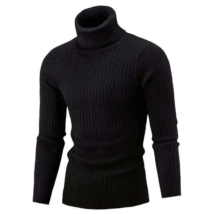Ribbed Roll-Neck Men's Knitwear - Nicolas