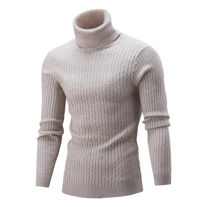Ribbed Roll-Neck Men's Knitwear - Nicolas