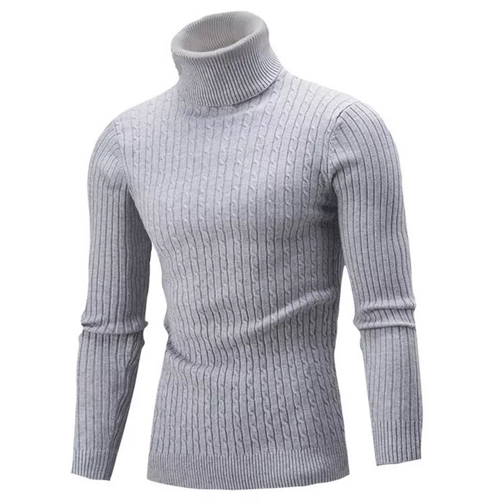 Ribbed Roll-Neck Men's Knitwear - Nicolas