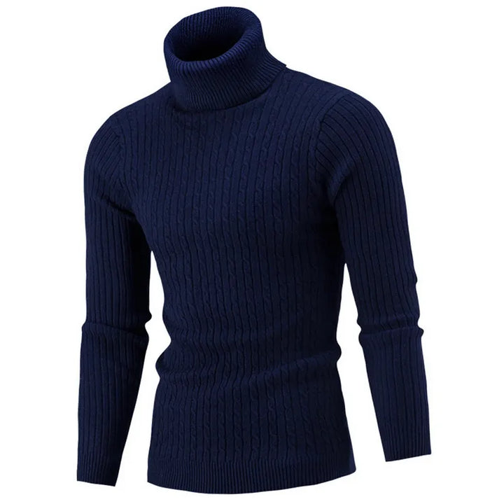 Ribbed Roll-Neck Men's Knitwear - Nicolas