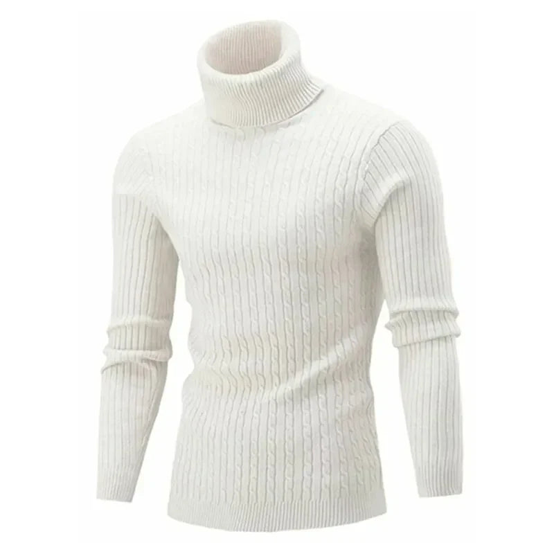 Ribbed Roll-Neck Men's Knitwear - Nicolas