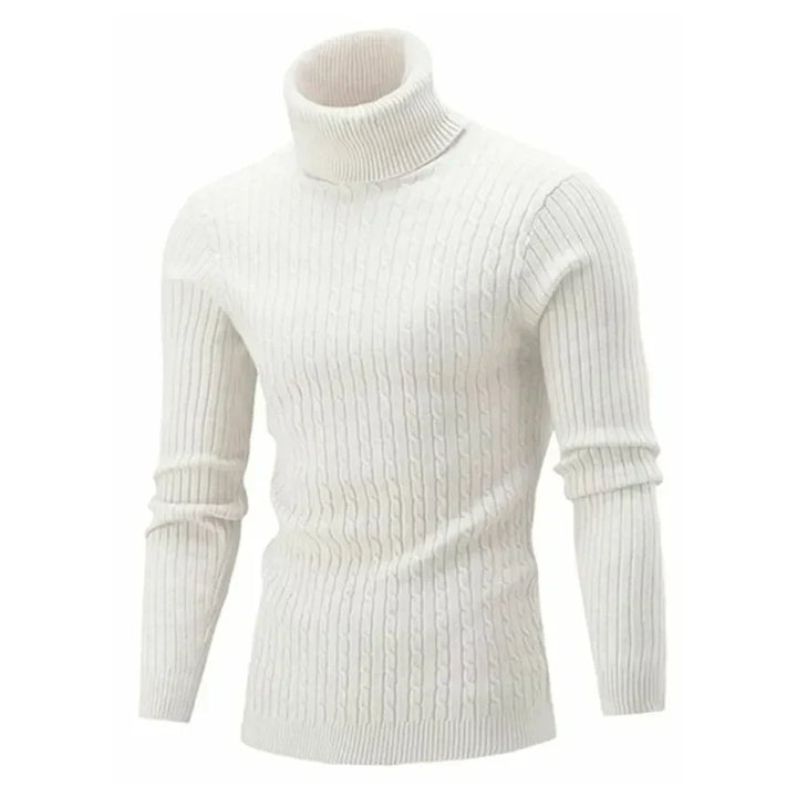 Ribbed Roll-Neck Men's Knitwear - Nicolas
