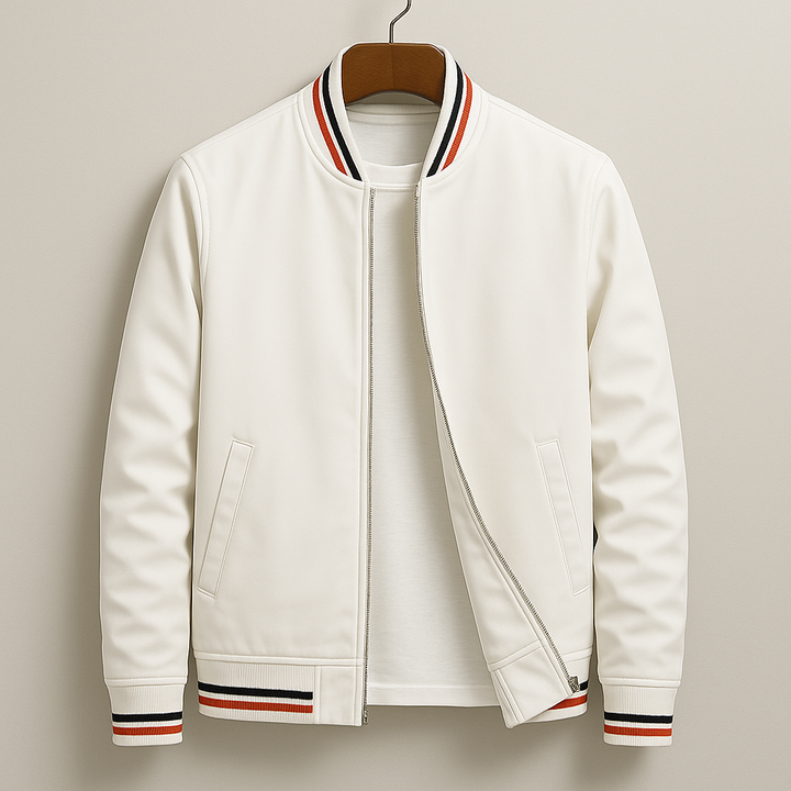 Ribbed Trim Men's Bomber Jacket - Virgil