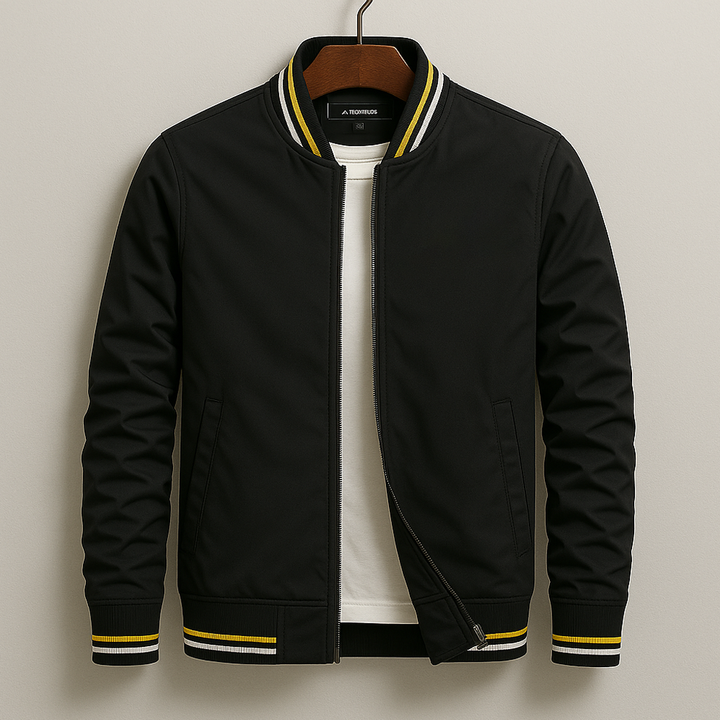 Ribbed Trim Men's Bomber Jacket - Virgil