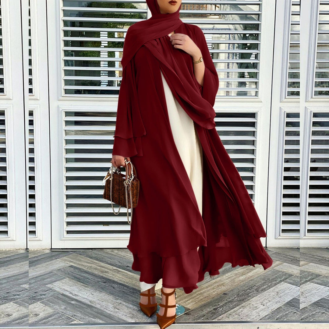 Sammy Jackson™ Open Amina Abaya with Hijab | A beautiful & airy abaya