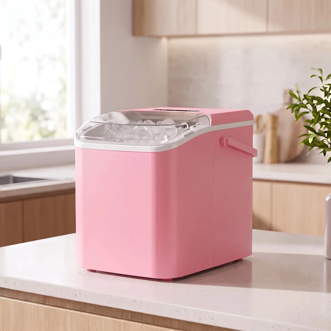 Roze Mini-IJsblokjesmachine - Nivoa