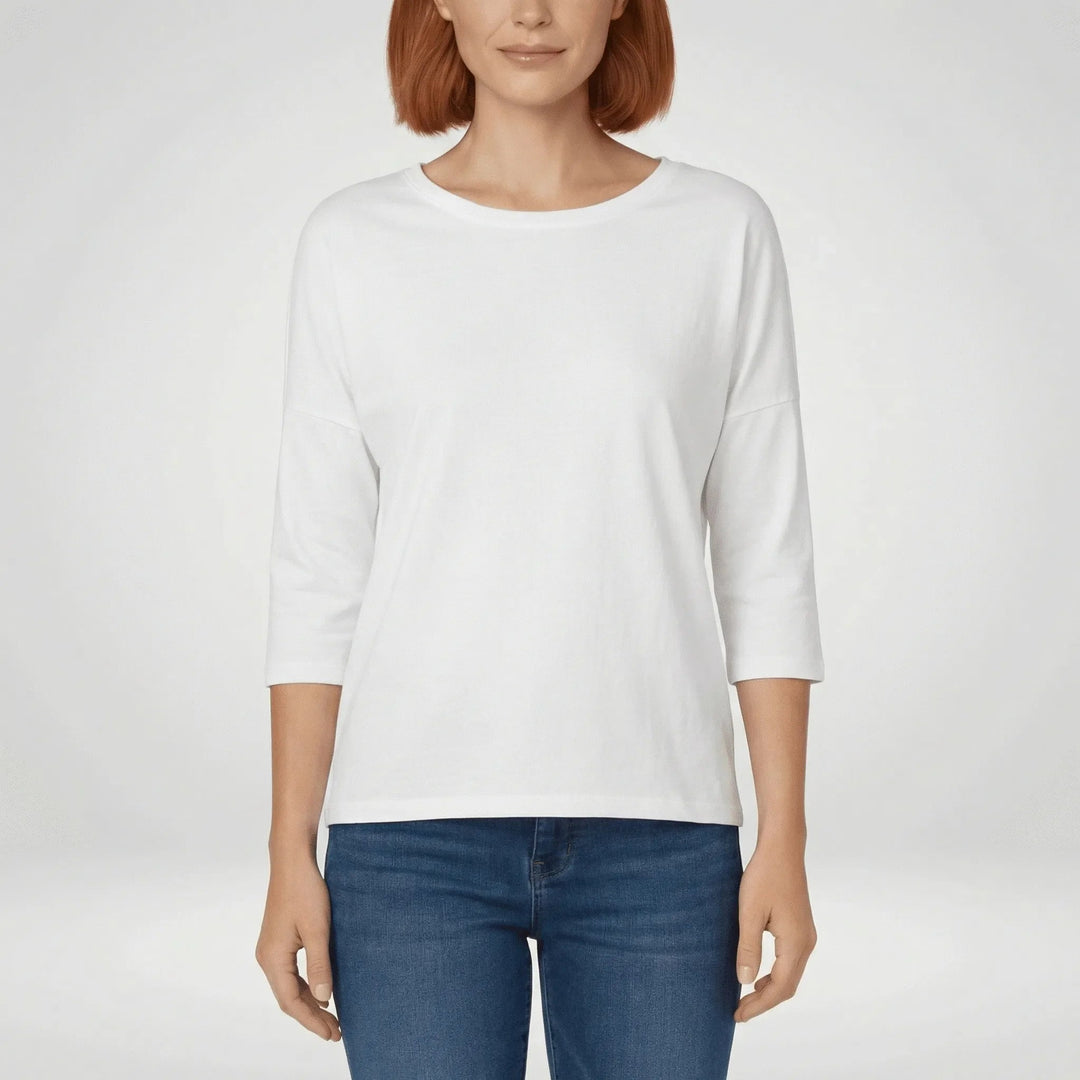 Rundhals-Shirt Mit Dreiviertelärmeln - Lucienne
