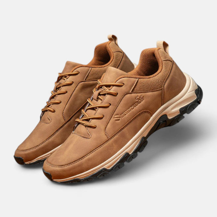 Sporty Leather Lace-Up Shoes for Men - Liam