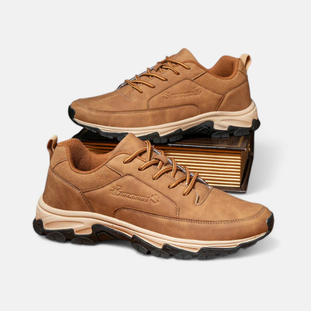 Sporty Leather Lace-Up Shoes for Men - Liam