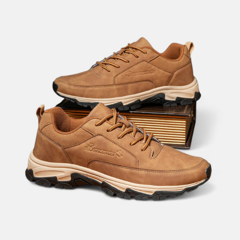 Sporty Leather Lace-Up Shoes for Men - Liam