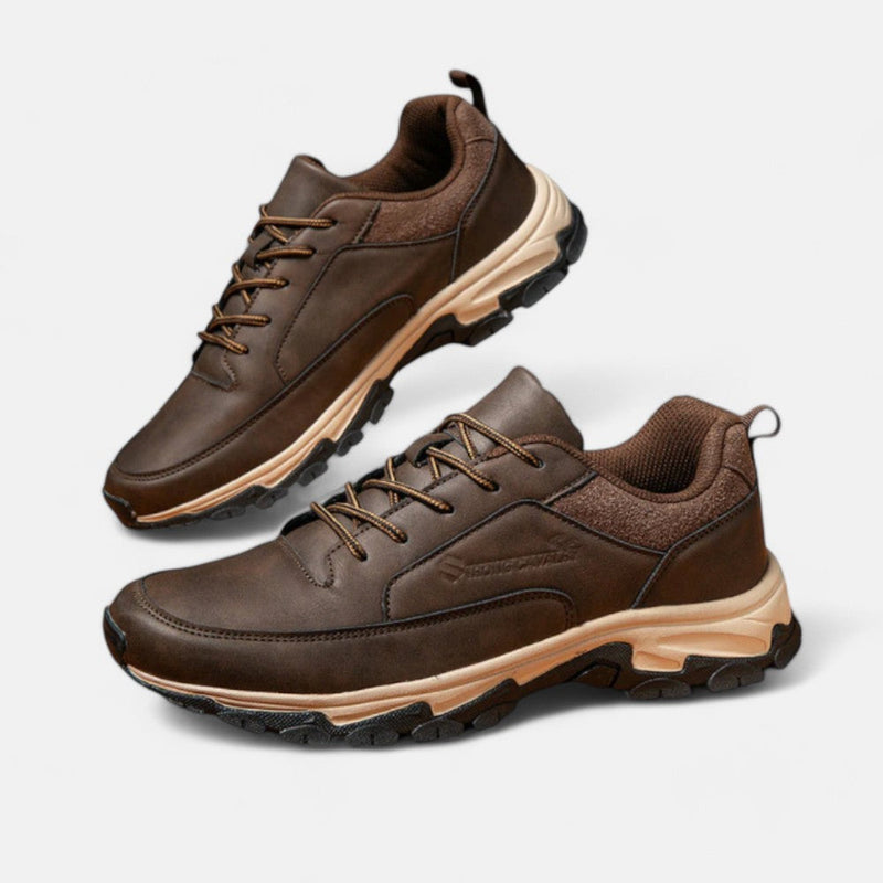Sporty Leather Lace-Up Shoes for Men - Liam
