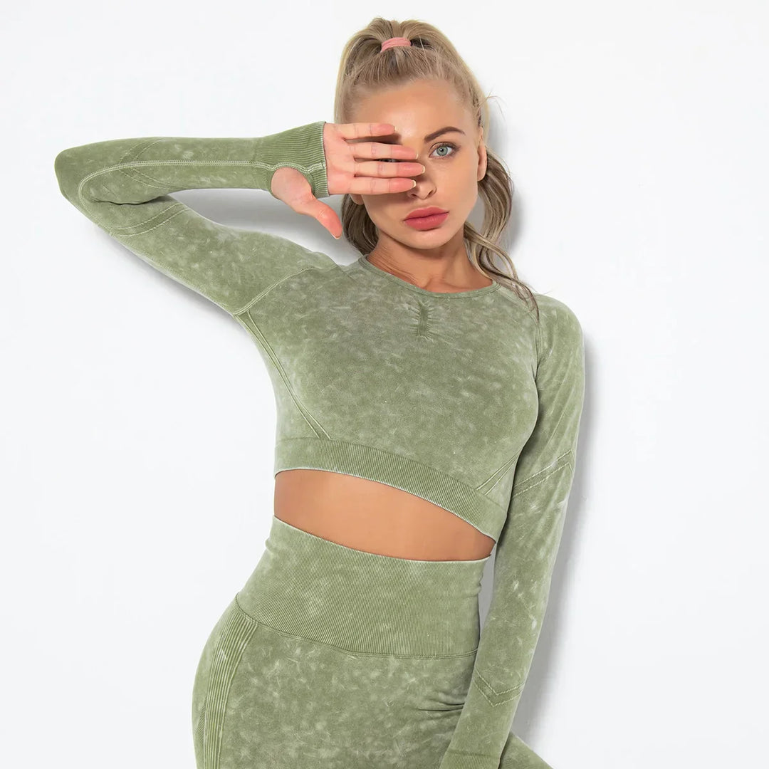 Naadloze Dames Yoga Set met Cropped Top - Nova