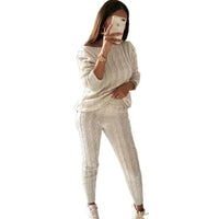 Two-Piece Women's Knit Tracksuit for Autumn & Winter – Isaline