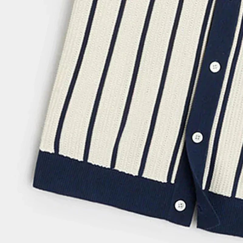 Striped Men's Shirt with Button Closure – Emilio
