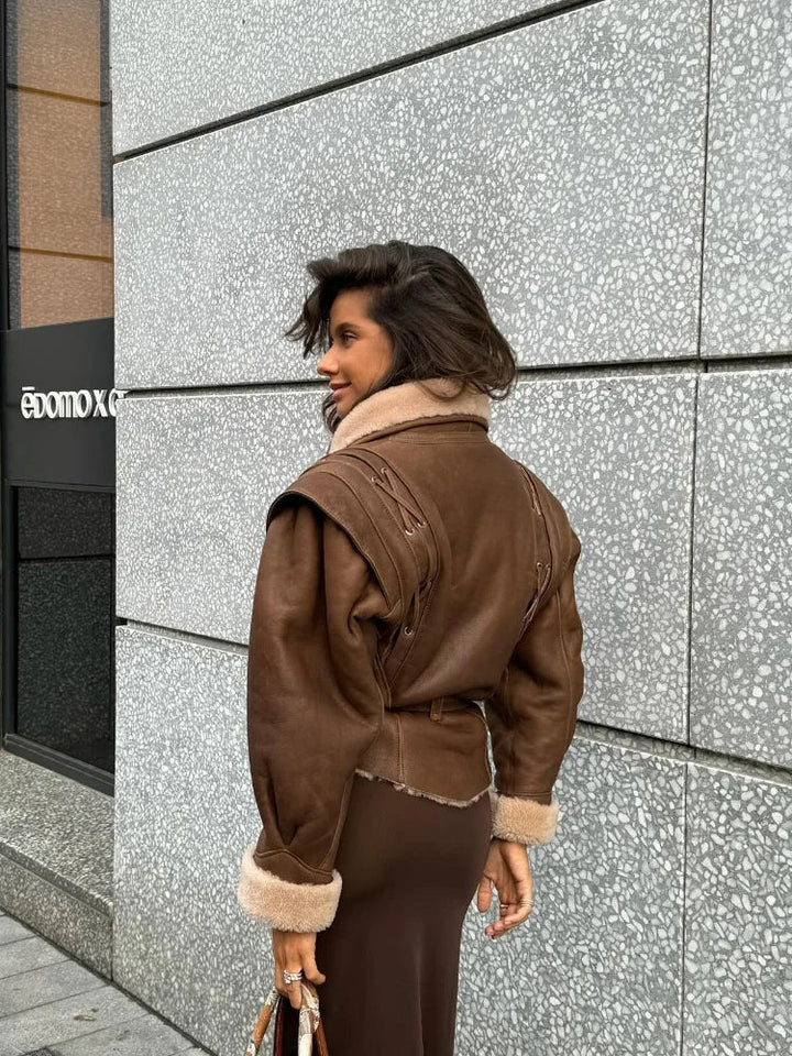 Women's Fur-Lined Leather Jacket – Selma