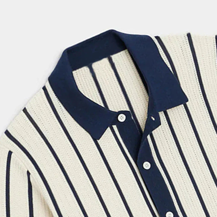 Striped Men's Shirt with Button Closure – Emilio