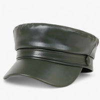 Octagonal Women's Captain's Cap in PU Leather – Valence