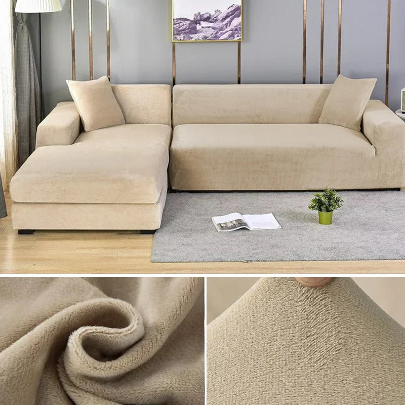 Stretch Velvet Sofa Cover with Luxury Finish – Sofina