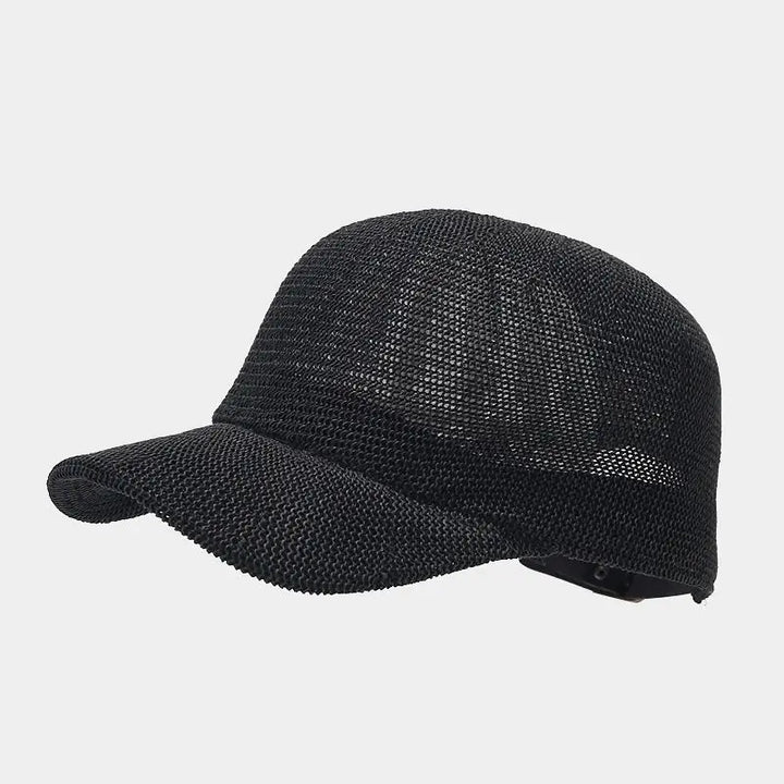 Trendy braided cap with wide brim – SunWeave Style