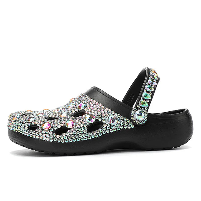 Sandalias de verano para mujer de EVA con adornos de cristal – Alviera