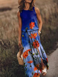 Summer Maxi Dress with Unique Cut – Amara