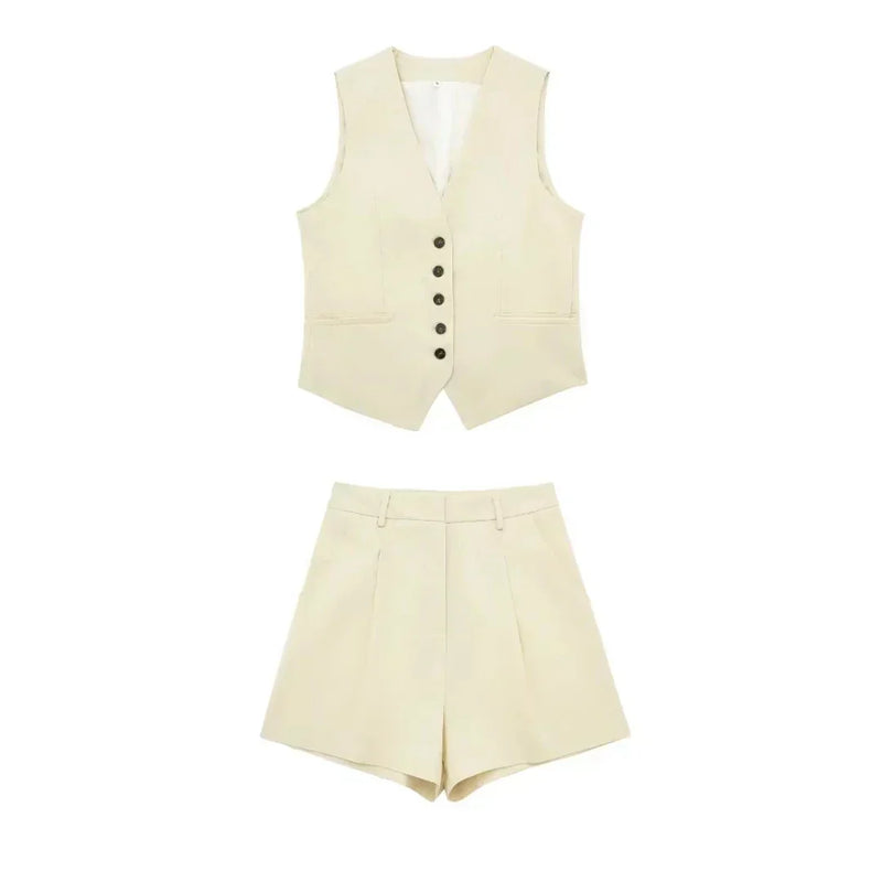 Tweedelige zomeroutfit met vintage-top – Amaya