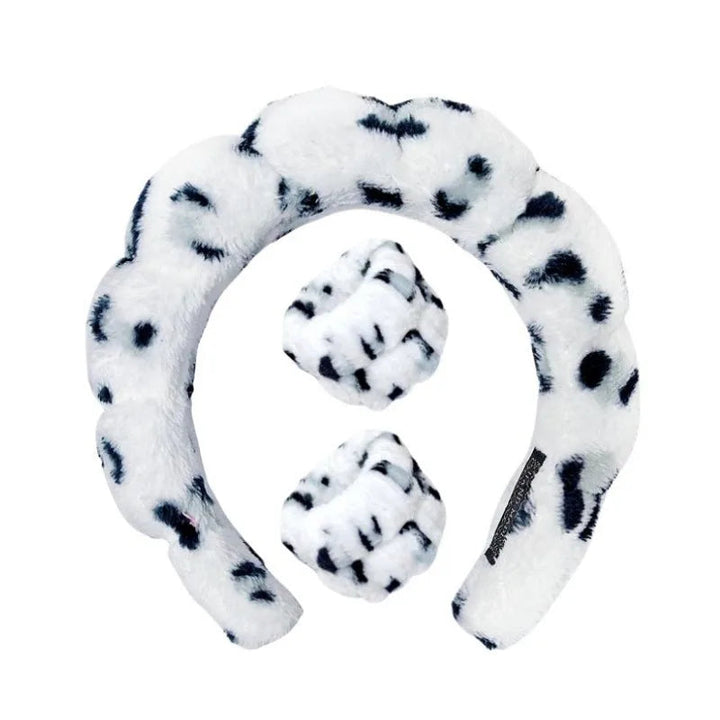 Plush Spa Headband & Wristband Set - Fluffiea
