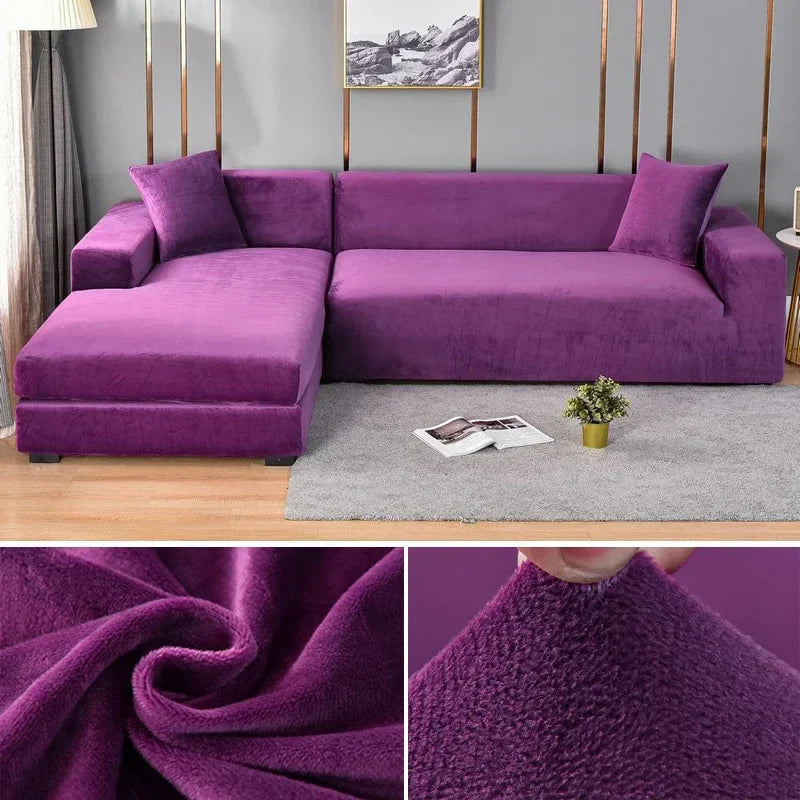 Stretch Velvet Sofa Cover with Luxury Finish – Sofina