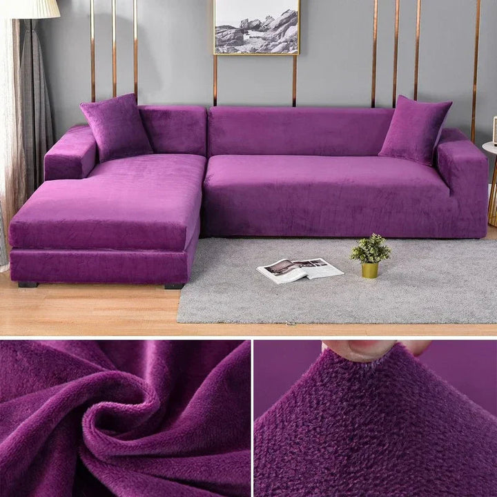Stretch Velvet Sofa Cover with Luxury Finish – Sofina