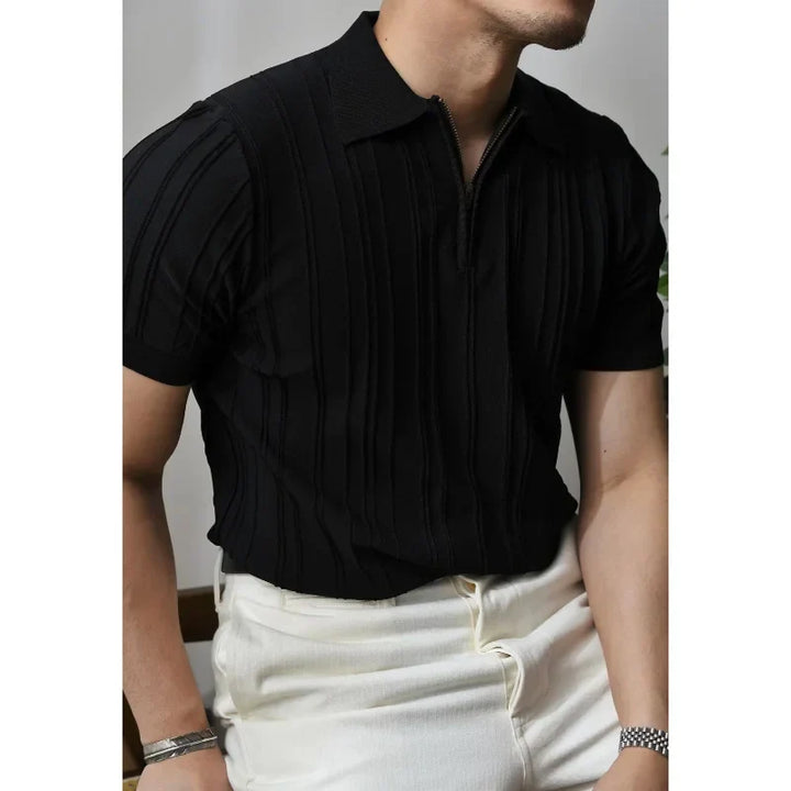 Slim Fit Men's Polo with Zipper – Fabrizio
