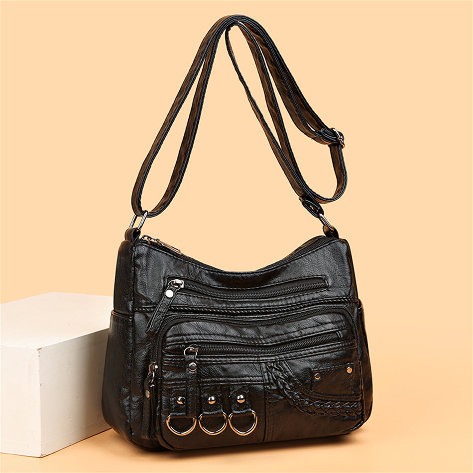 Vintage Leather Women's Handbag - Isabella