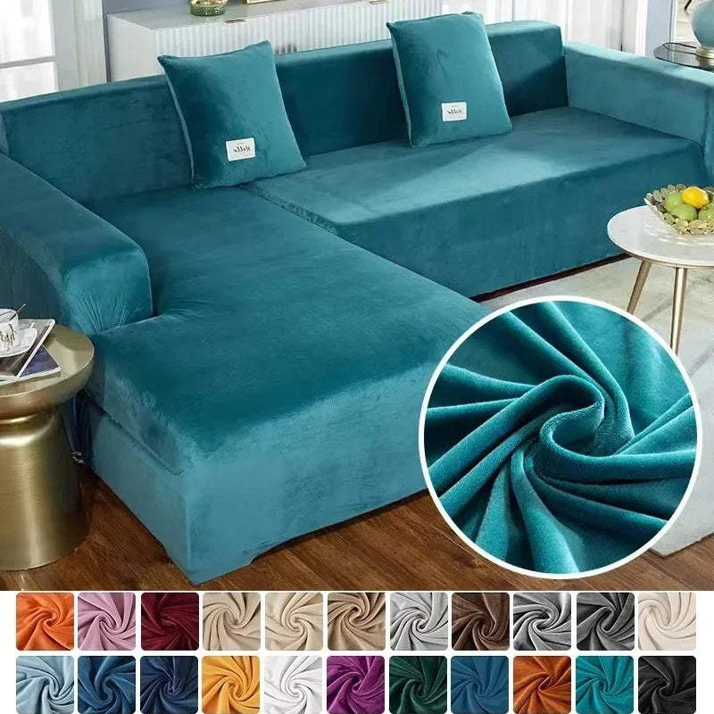 Stretch Velvet Sofa Cover with Luxury Finish – Sofina