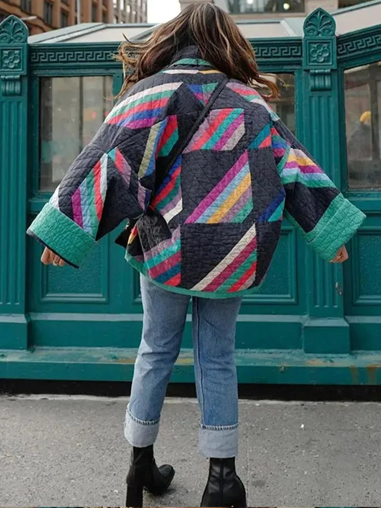 Gestreepte Damesjas voor de Herfst – Amélie