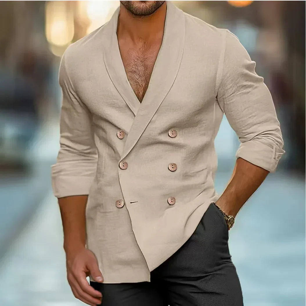 Breathable & Stylish Double-Tied Linen Men's Shirt – Mateo