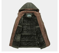 Crocheted Long Men's Winter Coat - Frost King