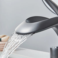 Brass Bathroom Faucet with Waterfall Spout - Flowarc