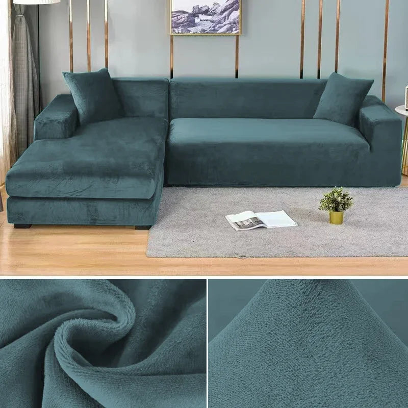 Stretch Velvet Sofa Cover with Luxury Finish – Sofina
