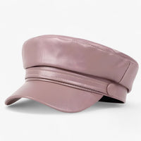 Octagonal Women's Captain's Cap in PU Leather – Valence